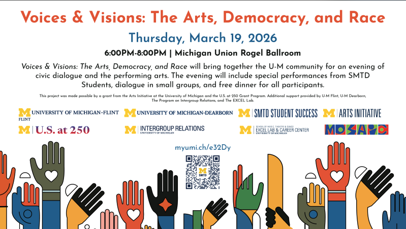 Voices & Visions event poster