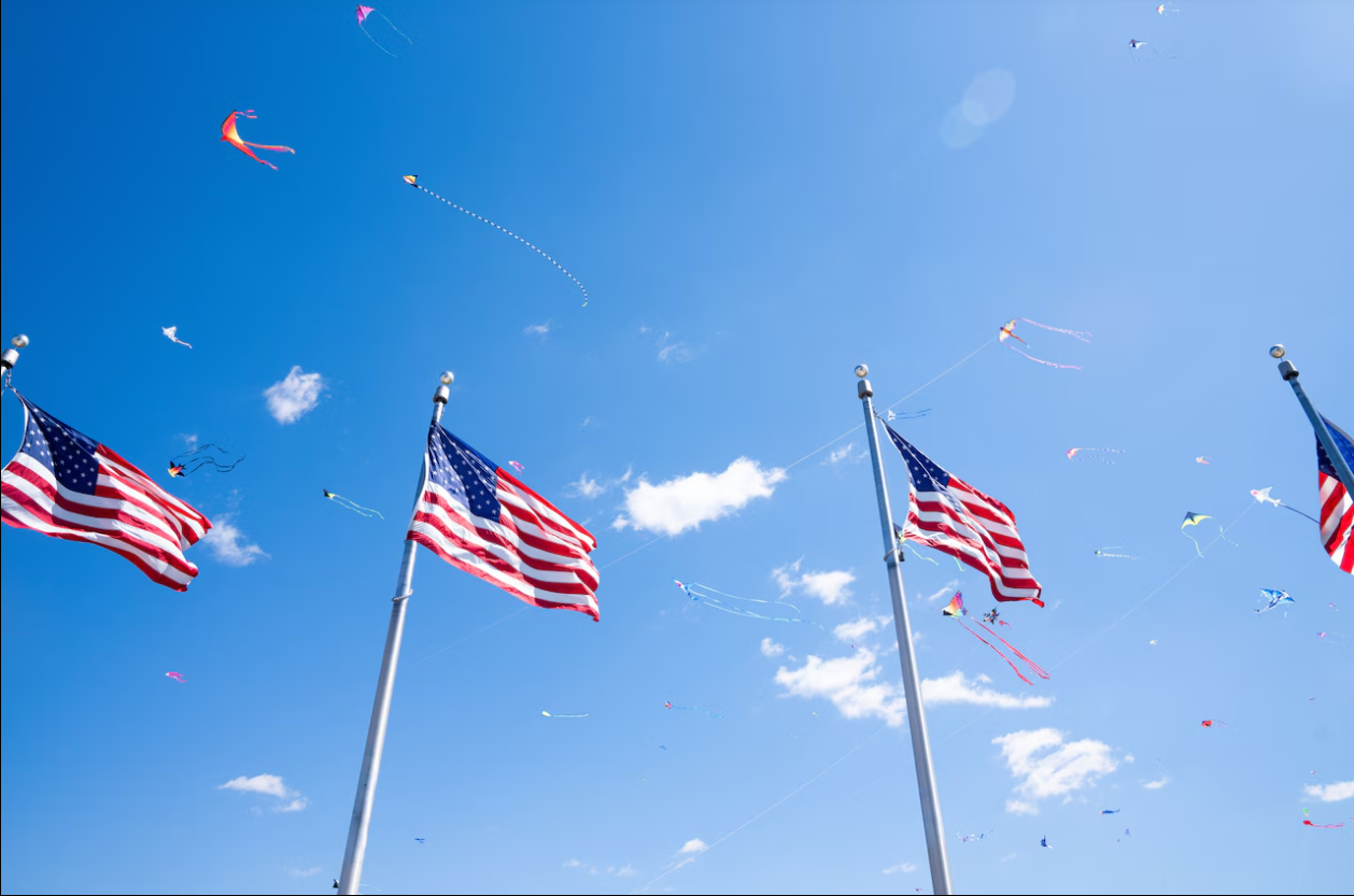 Flags and kites