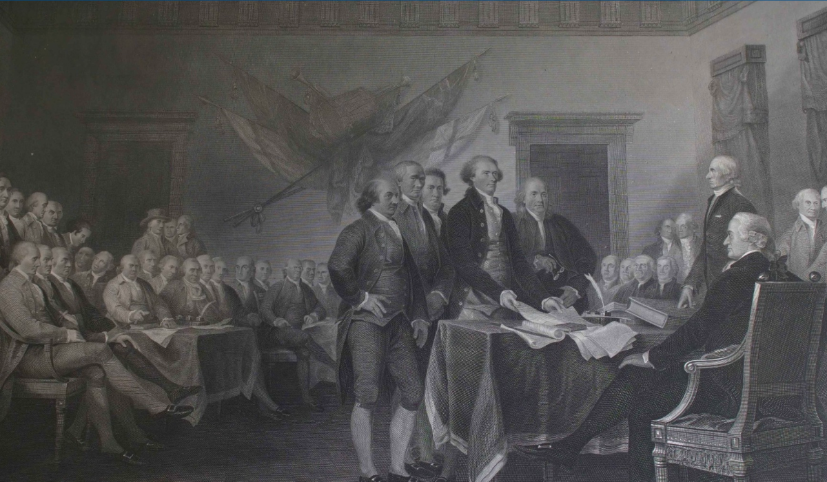 Declaration of Independence oil-on-canvas by John Trumball